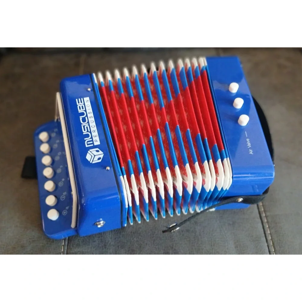 Accordion Instrument Toys 10 Keys Button‎ Small Accordion Music Kids NEW #Toy26